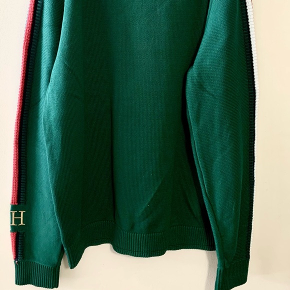 Tommy Hilfiger Icon Monogram Turtleneck Men Sweater Green 3XL - Picture 13 of 16